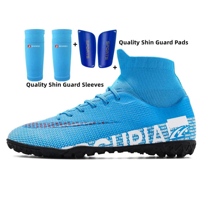 High-Top Football Soccer Shoes: Short Studs AG Long Nail TF Sports Training Shoes