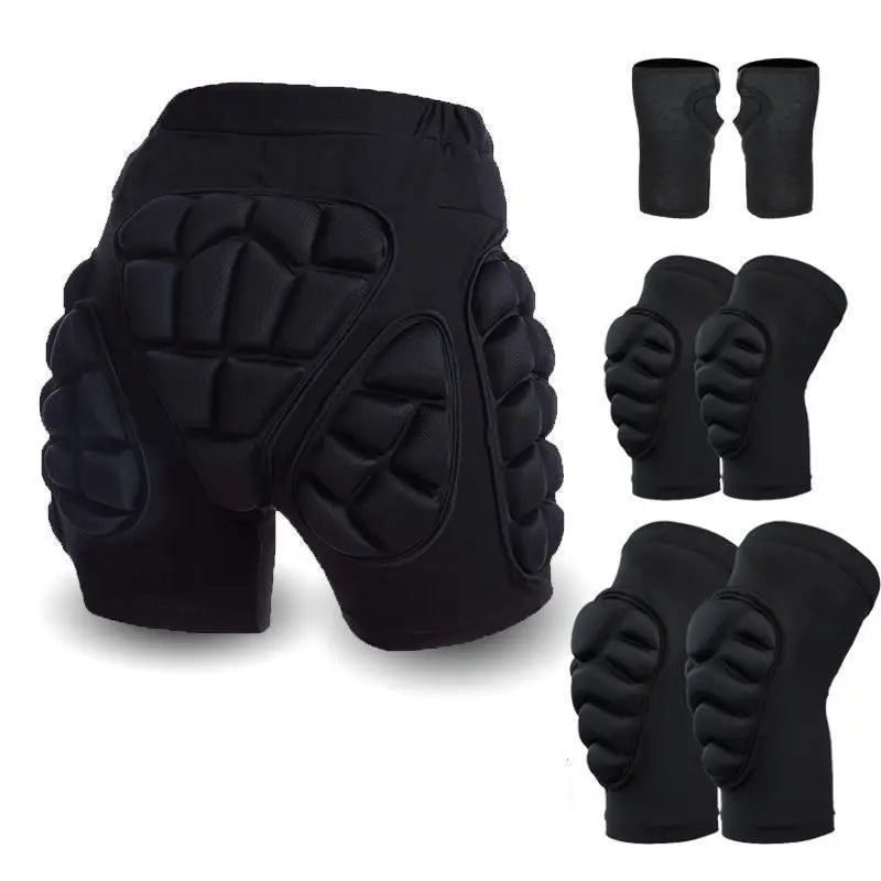 Roller Skating Pads and Skating Protective Gear. Hips, Knee, Elbow and Palm Pads