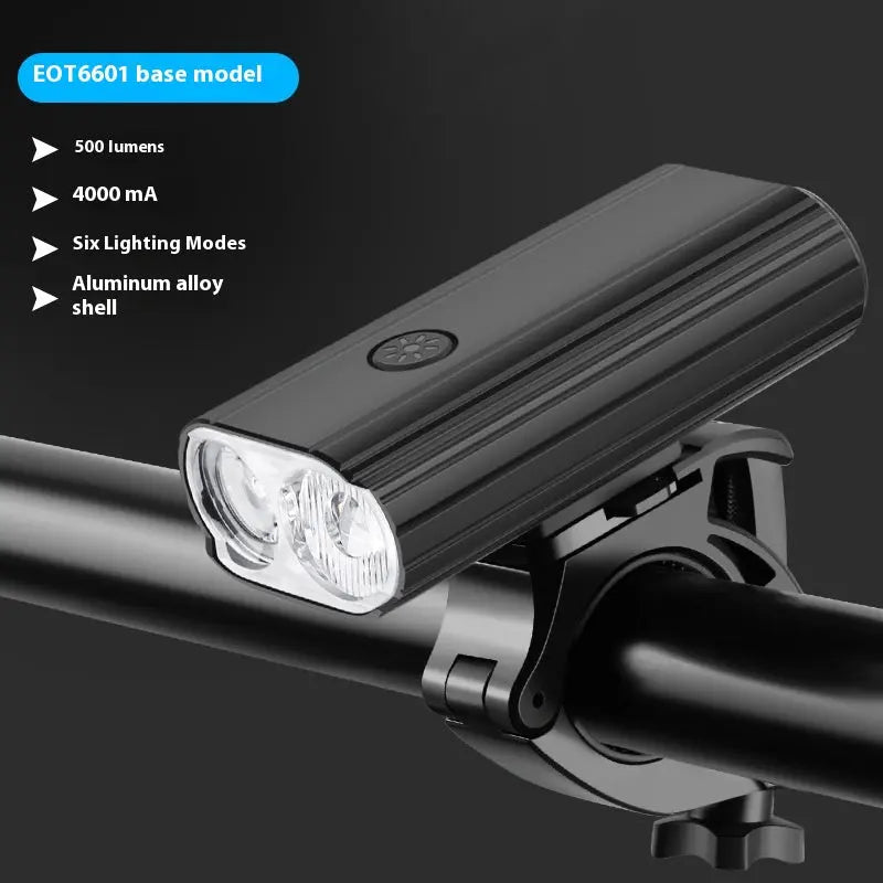 L2 x2 Bicycle Rechargeable Aluminum Alloy Headlights with Mount - Bookerads Merch Shop