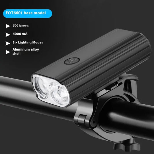 L2 x2 Bicycle Rechargeable Aluminum Alloy Headlights with Mount - Bookerads Merch Shop