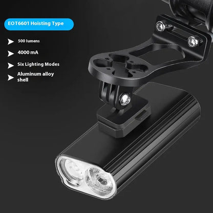 L2 x2 Bicycle Rechargeable Aluminum Alloy Headlights with Mount - Bookerads Merch Shop