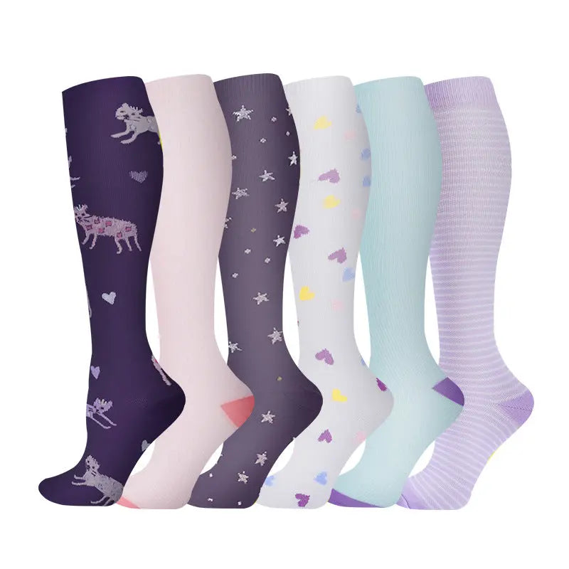 Leisure Printed Sports Pressure Socks Combination Set