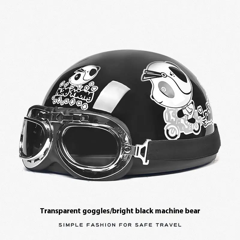 Retro Harley Electric Bicycle Helmet - Unisex Four Seasons Universal Helmet for Men and Women - Bookerads Merch Shop