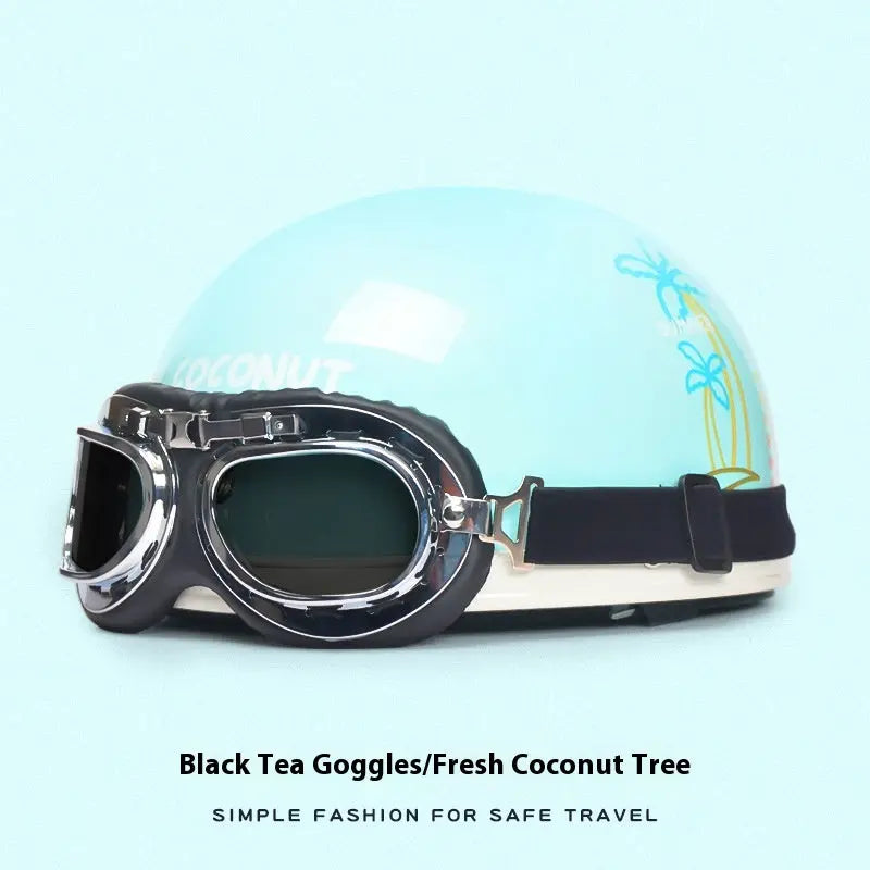 Retro Harley Electric Bicycle Helmet - Unisex Four Seasons Universal Helmet for Men and Women - Bookerads Merch Shop