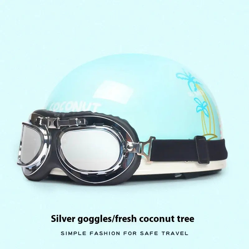 Retro Harley Electric Bicycle Helmet - Unisex Four Seasons Universal Helmet for Men and Women - Bookerads Merch Shop