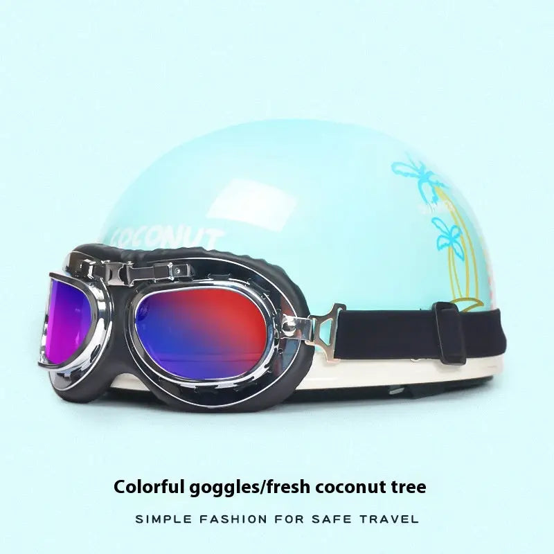 Retro Harley Electric Bicycle Helmet - Unisex Four Seasons Universal Helmet for Men and Women - Bookerads Merch Shop
