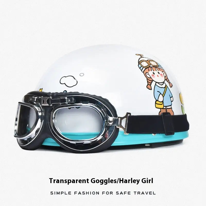 Retro Harley Electric Bicycle Helmet - Unisex Four Seasons Universal Helmet for Men and Women - Bookerads Merch Shop