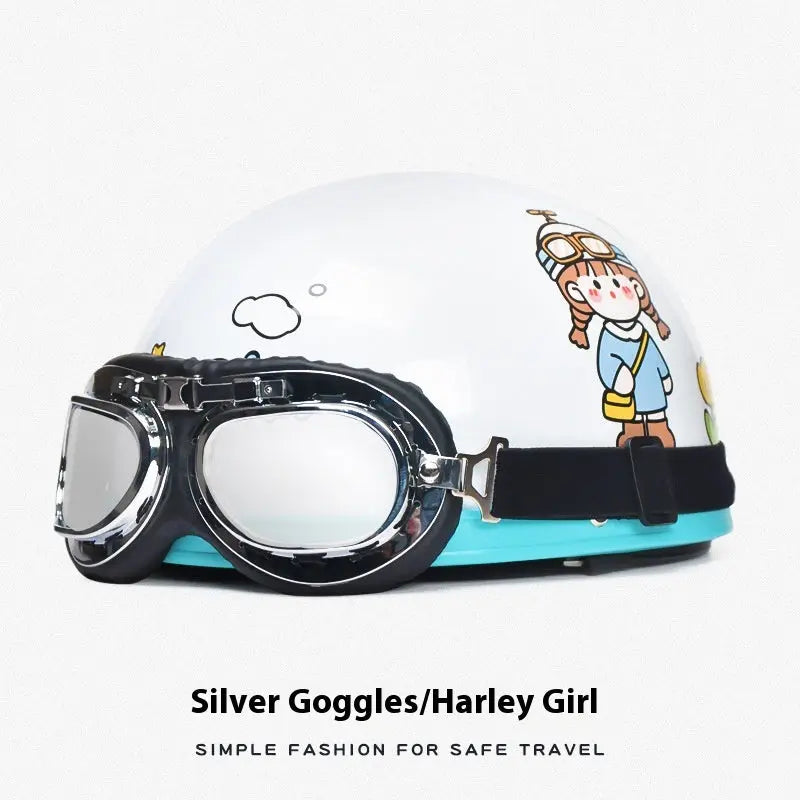Retro Harley Electric Bicycle Helmet - Unisex Four Seasons Universal Helmet for Men and Women - Bookerads Merch Shop