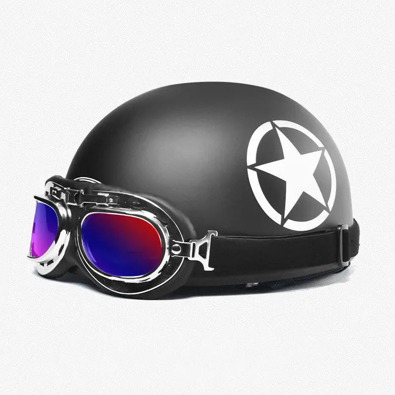 Retro Harley Electric Bicycle Helmet - Unisex Four Seasons Universal Helmet for Men and Women - Bookerads Merch Shop