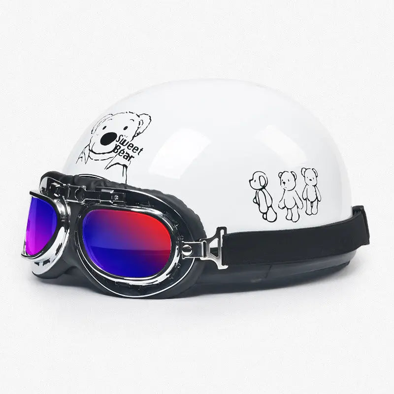 Retro Harley Electric Bicycle Helmet - Unisex Four Seasons Universal Helmet for Men and Women - Bookerads Merch Shop