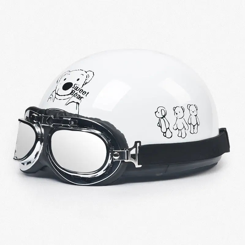Retro Harley Electric Bicycle Helmet - Unisex Four Seasons Universal Helmet for Men and Women - Bookerads Merch Shop