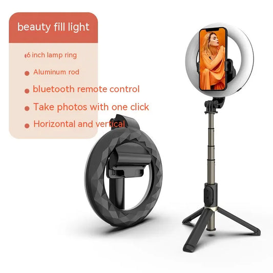 Portable LED Light: Versatile and Portable Bluetooth Self Ring LED Fill Light Tripod - Bookerads Merch Shop